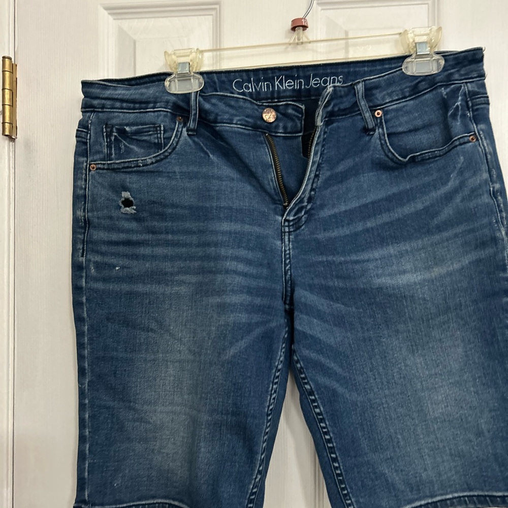 Calvin Klein Jeans Women's Distressed Blue Skinny Jeans